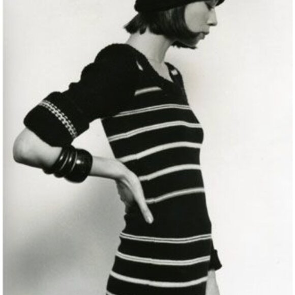 Vintage Sonia Rykiel Sweater Striped Wool 70s-80s size 42 (actual size S) - Picture 13 of 15